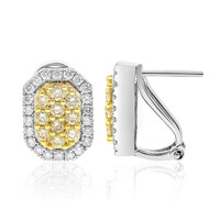 Boucles d'oreilles en or et Diamant SI2 jaune (CIRARI)