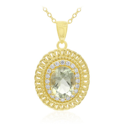 Collier en argent et Améthyste verte