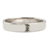 Bague en argent et Diamant vert