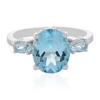 Bague en argent et Topaze bleu ciel