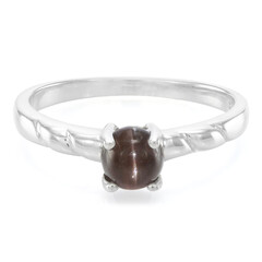 Bague en argent et Scapolite œil-de-chat