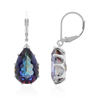 Boucles d'oreilles en argent et Quartz mystique lavande