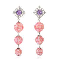 Boucles d'oreilles en argent et Mosaïque de nacre (Dallas Prince Designs)