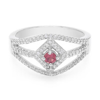 Bague en argent et Tourmaline rose