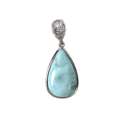 Pendentif en argent et Larimar
