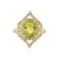 Bague en argent et Quartz citron