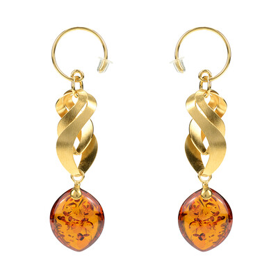 Boucles d'oreilles en argent et Ambre baltique (dagen)