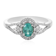 Bague en argent et Apatite bleue