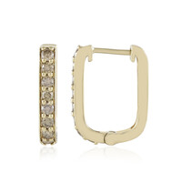 Boucles d'oreilles en or et Diamant champagne SI1