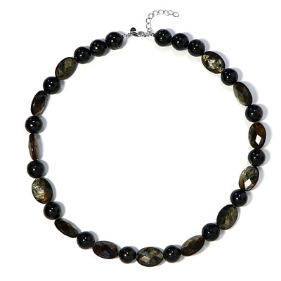Collier en argent et Mica doré