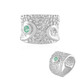 Bague en argent et Emeraude de Colombie