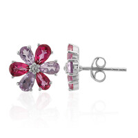 Boucles d'oreilles en argent et Topaze rose