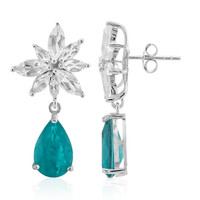 Boucles d'oreilles en argent et Quartz bleu-vert
