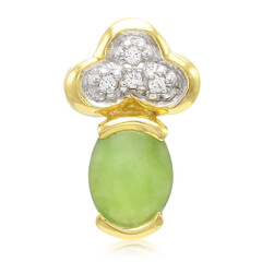 Pendentif en argent et Chrysoprase impériale