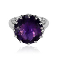 Bague en argent et Améthyste de Zambie