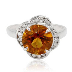 Bague en or et Citrine mandarine