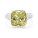 Bague en argent et Quartz olive