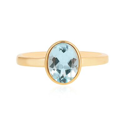 Bague en argent et Topaze bleu ciel
