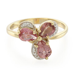 Bague en or et Saphir Padparadscha non chauffé (AMAYANI)