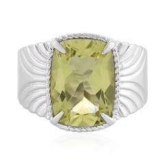 Bague pour homme en argent et Quartz citron
