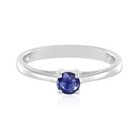 Bague en argent et Saphir bleu de Madagascar