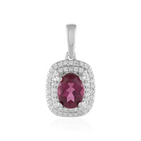 Pendentif en argent et Grenat du Malawi