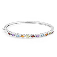 Bracelet en argent et Grenat mandarine