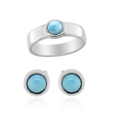 Bague en argent et Larimar