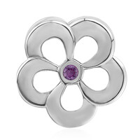 Charm en argent et Saphir parme