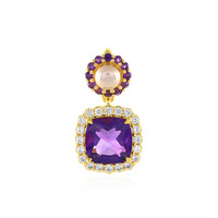 Pendentif en argent et Améthyste de Sibérie