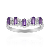 Bague en argent et Améthyste de Zambie