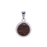Pendentif en argent et Bois fossilisé de Zwenkau