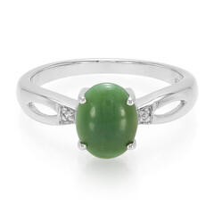 Bague en argent et Chrysoprase impériale