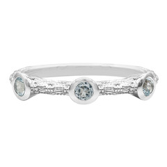 Bague en argent et Topaze bleu ciel