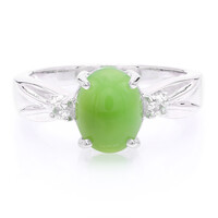Bague en argent et Chrysoprase impériale