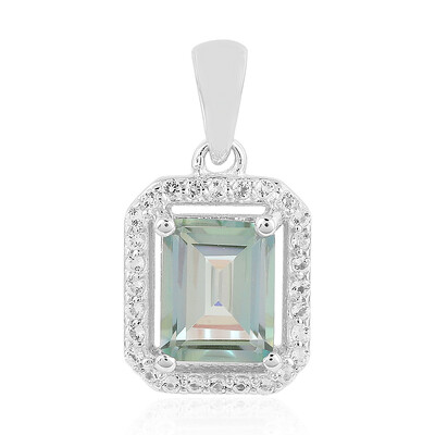 Pendentif en argent et Quartz lac de montagne