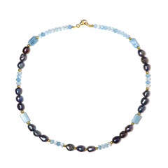 Collier en argent et Aigue-marine