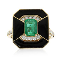 Bague en or et Emeraude de Zambie AAA (CIRARI)