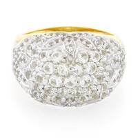Bague en argent et Topaze blanche