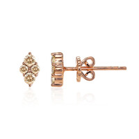 Boucles d'oreilles en or et Diamant rose de France SI1 d'Argyle 