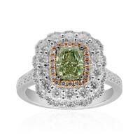 Bague en or et Diamant vert SI1 (CIRARI)