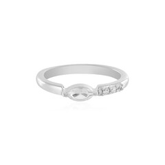 Bague en argent et Topaze blanche