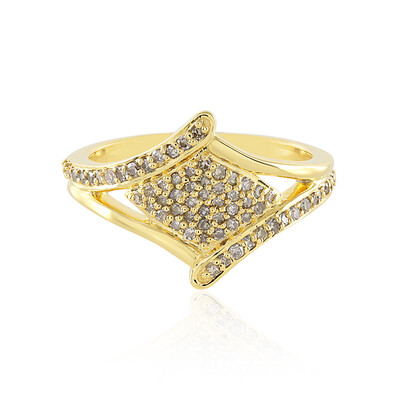 Bague en argent et Diamant champagne I3
