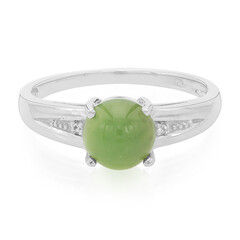 Bague en argent et Chrysoprase impériale