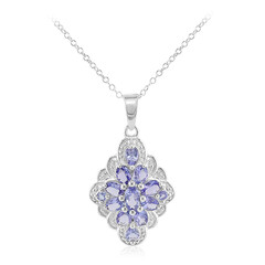 Collier en argent et Tanzanite