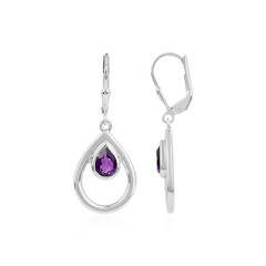 Boucles d'oreilles en argent et Améthyste de Sibérie