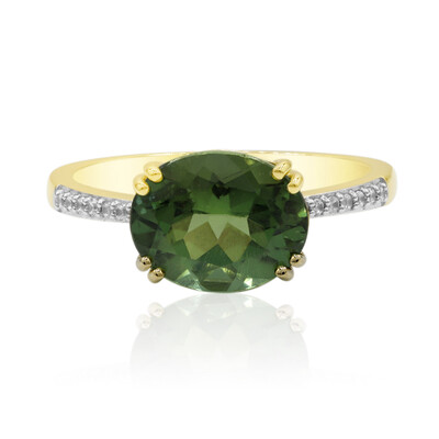 Bague en or et Apatite verte (Tenner Diniz)