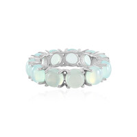 Bague en argent et Calcédoine d'eau