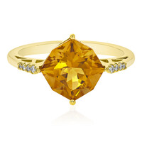 Bague en or et Citrine
