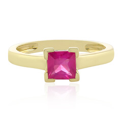 Bague en or et Saphir rose de Madagascar